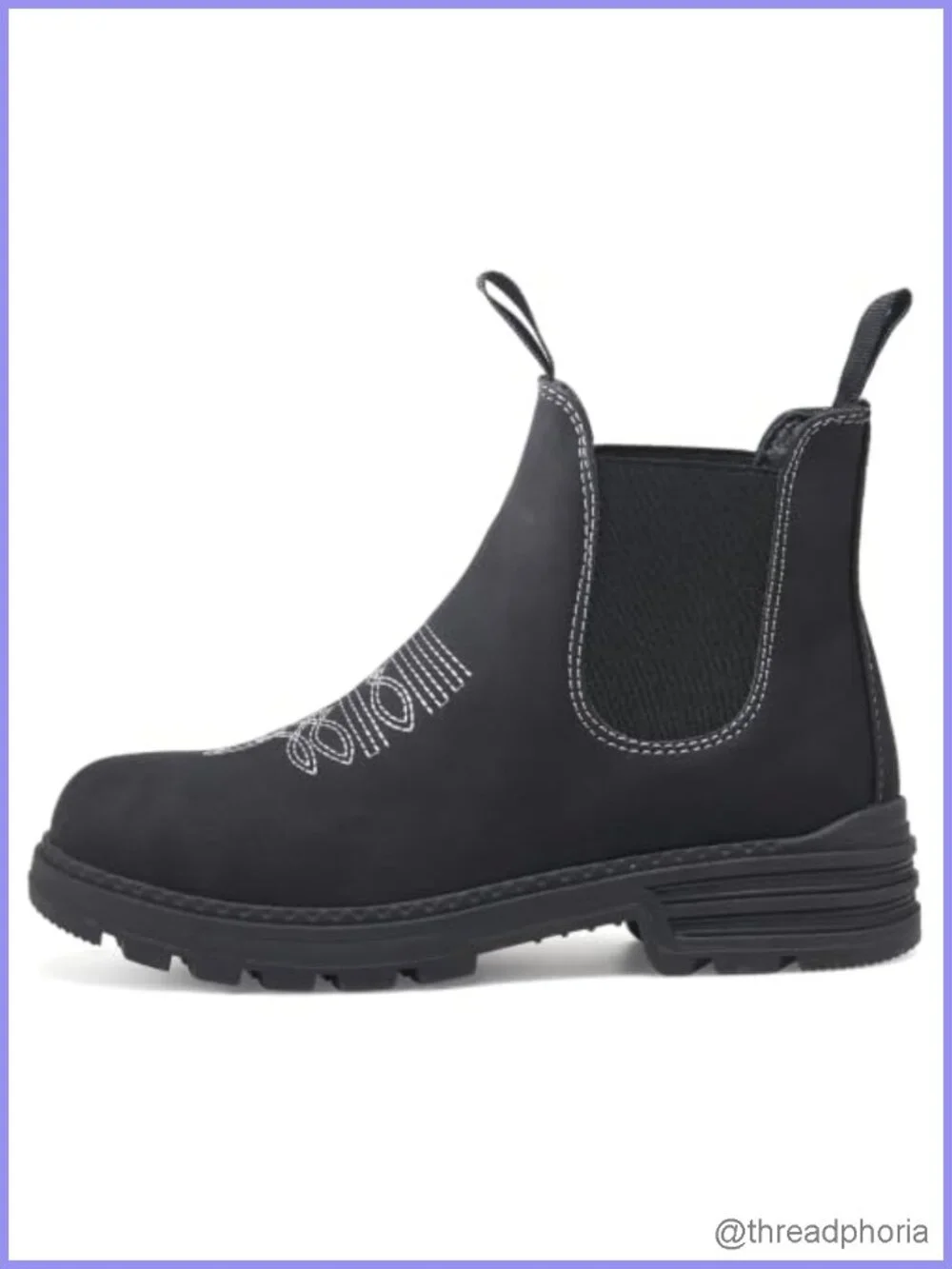 Faux Leather Chelsea Hiking Boots Ankle Support Non-Slip Women's Outdoor
